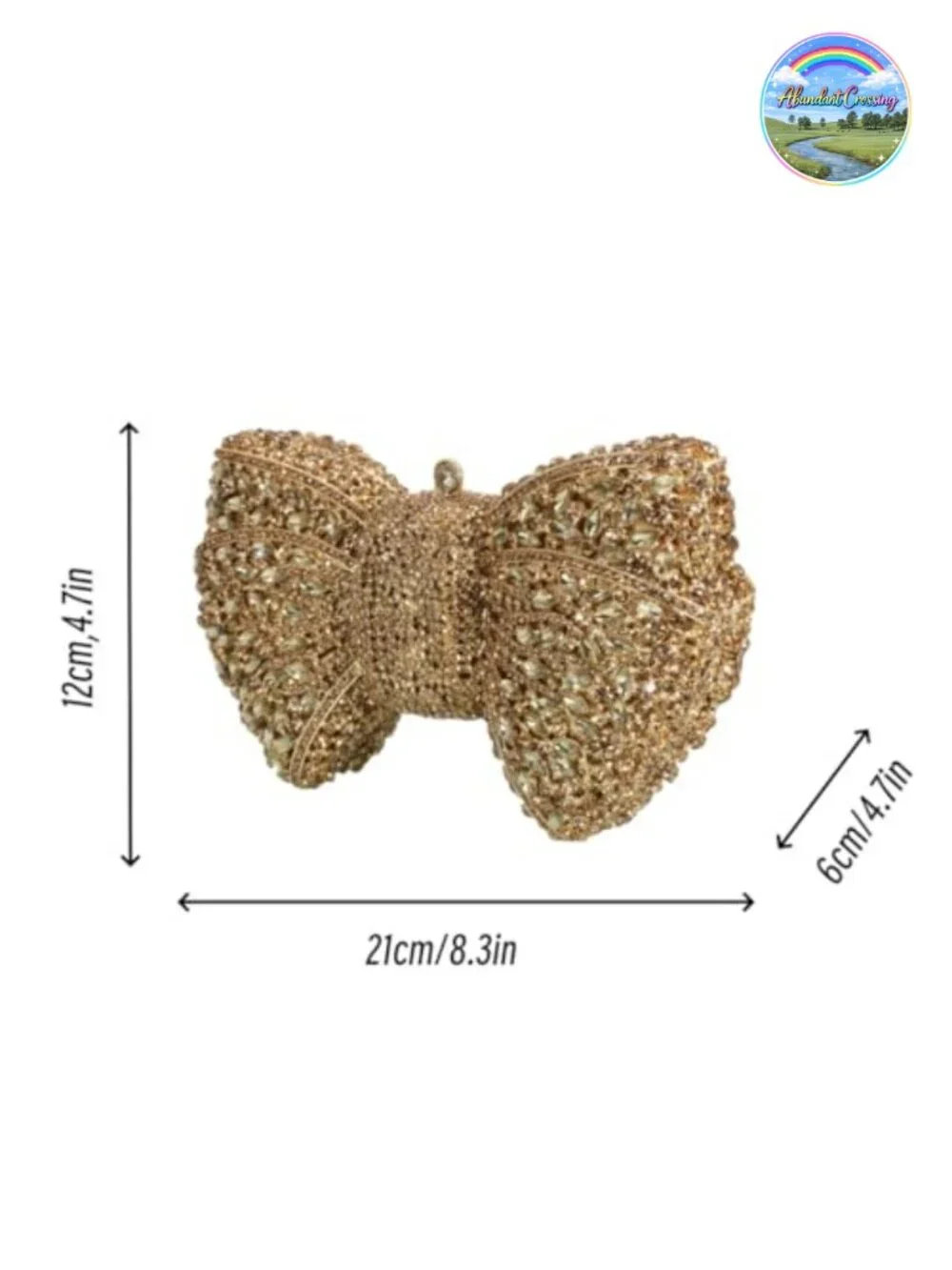 Rhinestone Bowknot Evening Clutch Magnet Closure Chain Strap Party Wedding Bag